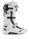 Alpinestars Tech 10 Supervented Stiefel, Motocross-Offroad-Rennstiefel, Weiß und Schwarz, mit mehreren verstellbaren Schnallen, perforierten Belüftungseinsätzen und einem robusten, schützenden High-Top-Design