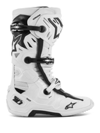Alpinestars Tech 10 Supervented Stiefel, Motocross-Offroad-Rennstiefel, Weiß und Schwarz, mit mehreren verstellbaren Schnallen, perforierten Belüftungseinsätzen und einem robusten, schützenden High-Top-Design