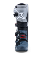 Alpinestars Tech 7 Enduro Drystar Stiefel, wasserdichte Herren-Motorradstiefel, Grau und Rot, CE-zertifiziert, Frontalansicht.