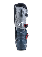 Alpinestars Tech 7 Enduro Drystar® Stiefel, wasserdichte Offroad-Motorradstiefel, Dunkelgrau und Rot, TPU-Schutz, Rückansicht.