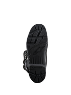 Alpinestars Tech 3 Enduro Boots, Black, bottom sole view, high-grip rubber compound with textured tread pattern for off-road durability, featuring Alpinestars branding