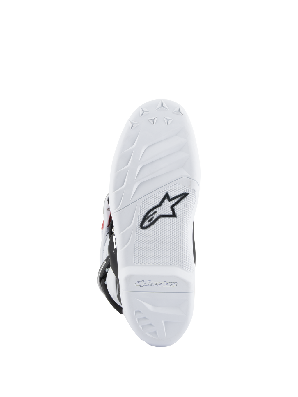 Alpinestars Jugend Tech 7S Stiefel, Motocross-Stiefel, Weiße Sohle mit schwarzem Astars-Logo, strukturiertes Grippmuster, strapazierfähiges Verbundmaterial für Offroad-Performance