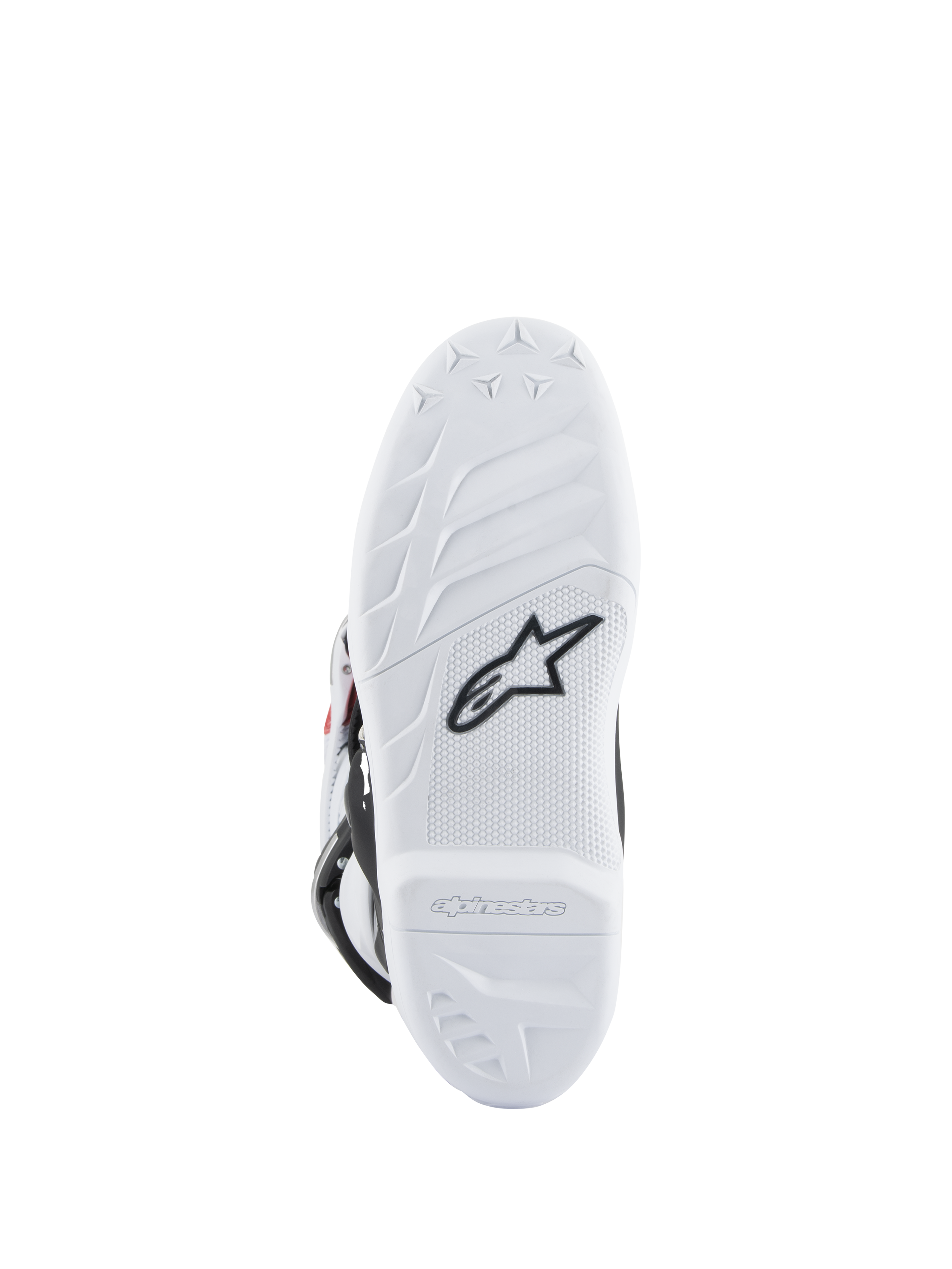 Alpinestars Jugend Tech 7S Stiefel, Motocross-Stiefel, Weiße Sohle mit schwarzem Astars-Logo, strukturiertes Grippmuster, strapazierfähiges Verbundmaterial für Offroad-Performance