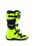 Alpinestars Tech 7S Jugend-Stiefel, Motocross, Fluorgelb und Schwarz, CE-zertifizierter TPU-Schutz, Schnallenverschlüsse.