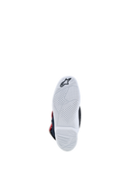 Alpinestars Youth Tech 7S Boots, white high-grip replaceable sole for junior motocross racing and control.