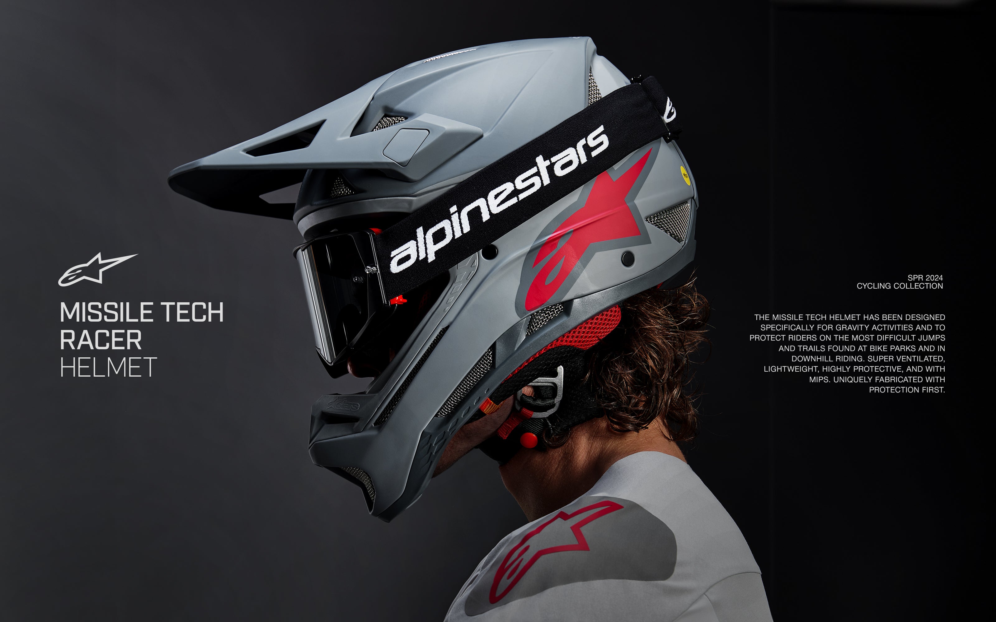 Missile Tech Racer - Grau MTB Helm