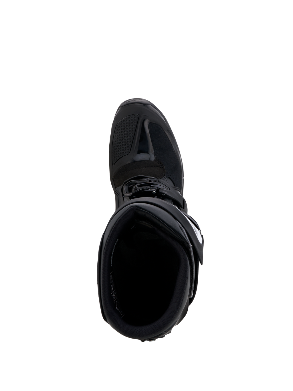 Alpinestars Tech 7 Enduro Gore-Tex Boots, black and gray waterproof off-road boots with a reinforced TPU shifter area.