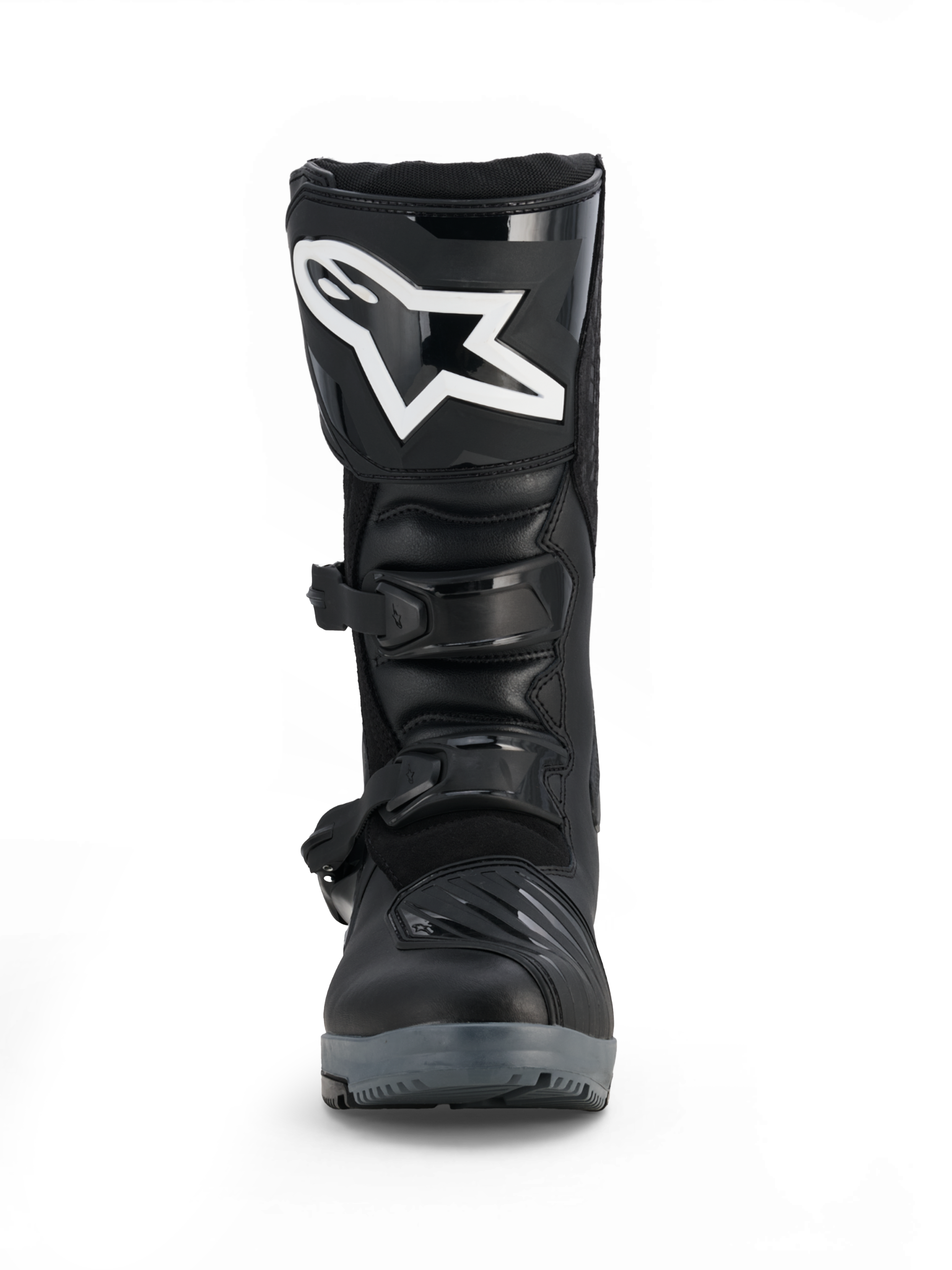 Alpinestars Corozal V2 Adventure Drystar® Stiefel, schwarze Motorradstiefel für Adventure-Fahrten mit Schienbeinplatte, verstellbaren Schnallen und robuster All-Terrain-Sohle.