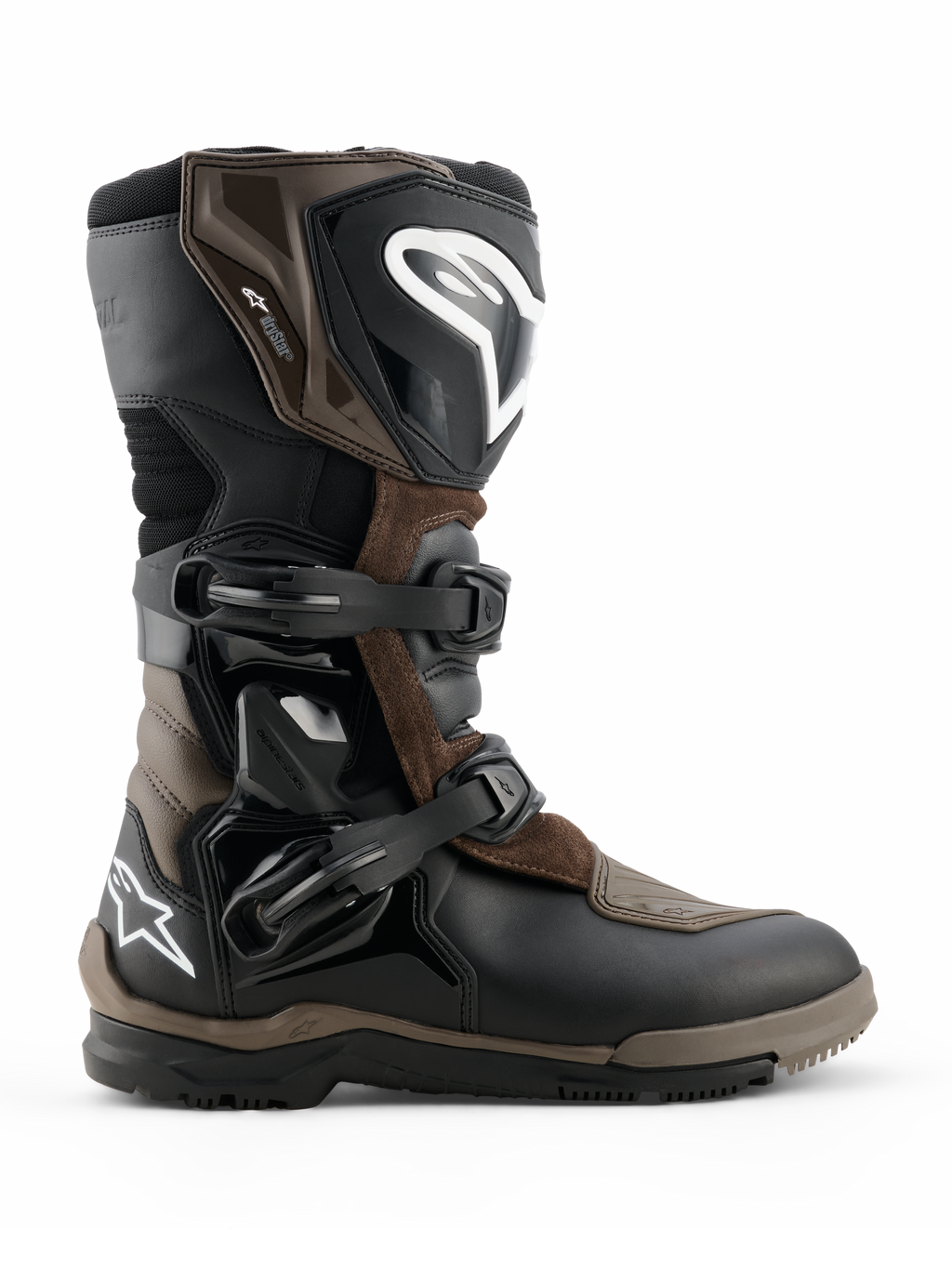 Alpinestars Corozal V2 Adventure Drystar Stiefel, Motorrad-Adventure-Touring-Stiefel, Braun und Schwarz, wasserdichte Konstruktion mit verstellbaren Schnallenriemen, verstärkter Knöchel- und Schienbeinschutz, robuste Profilsohle für Grip in jedem Gelände