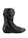Alpinestars Supertech R Stiefel, Hochleistungs-Motorradrennstiefel, Schwarz, Seitenansicht mit TPU-Schienbeinschutz, austauschbarem Zehenschleifer und verstärkter Ferse, professionelles rennstreckentaugliches Design