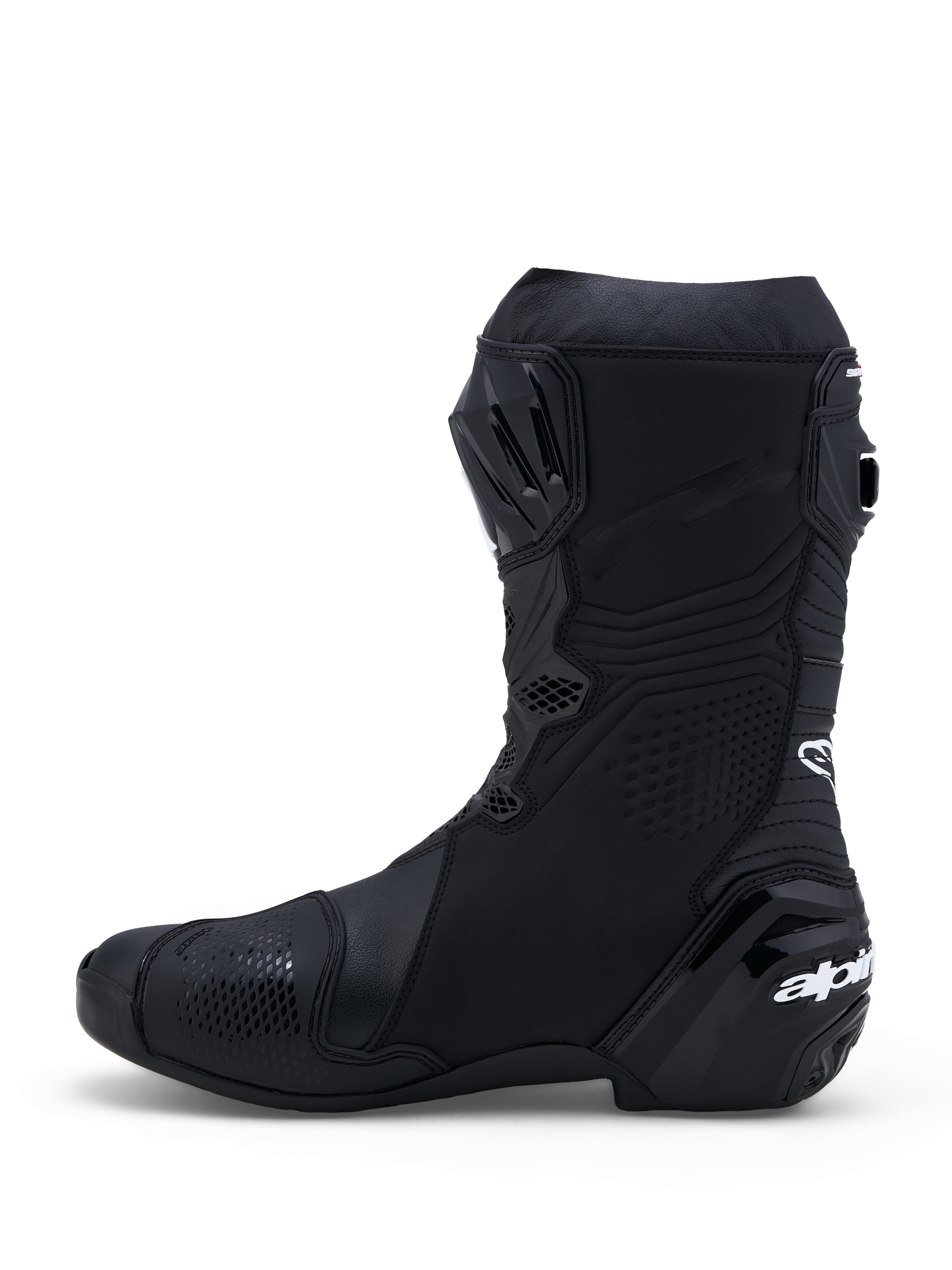 Supertech R - Black Motorcycle Boots | Alpinestars®