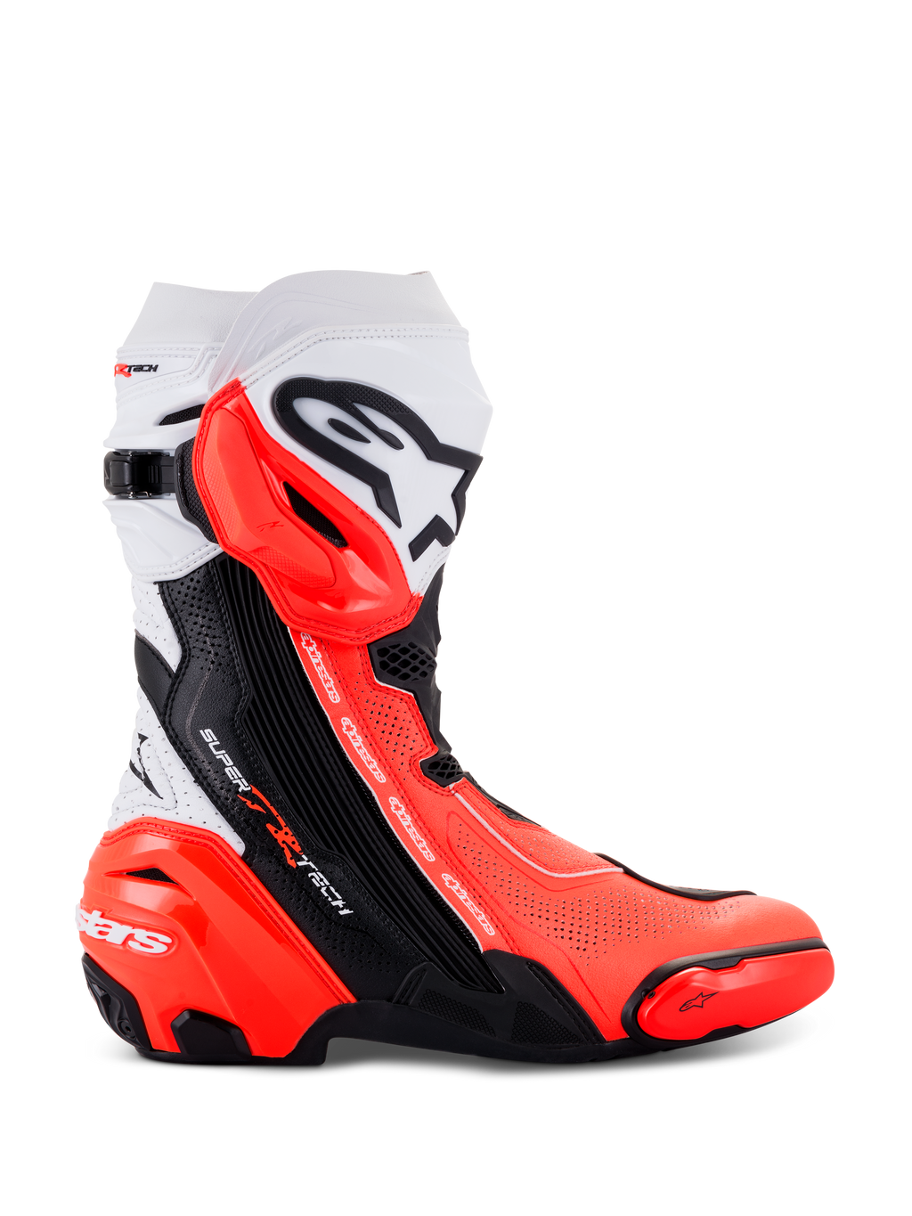 Supertech R Vented - Black Motorcycle Boots | Alpinestars®