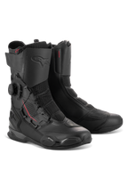 Alpinestars SP-X BOA® Boots, mittelhohe Sport-Motorradstiefel in Schwarz-Schwarz, mit seitlichem BOA® Fit System Drehverschluss, Rideknit®-Mesh-Einsätzen und TPU-Schutzverstärkungen für den Straßeneinsatz