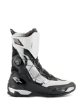 Alpinestars SP-X BOA® Stiefel, mittelhohe Motorrad-Sportstiefel, Schwarz und Silber, mit seitlichem BOA® Fit System, TPU-Schutz und atmungsaktivem Rideknit-Material, schlankes Design für Sport- und Tourenfahrten