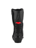Alpinestars SMX-6 V3 Boots, Motorcycle Performance Boots, Black with Red accent, rear view featuring TPU protection and 3D mesh flexion zones, streamlined design for racing and sport riding.