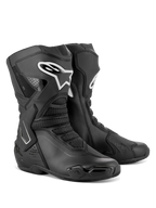 Alpinestars Stella SMX-6 V3 Stiefel, Performance-Motorradstiefel für Damen, Schwarz und Weiß, mit Mikrofaser-Konstruktion, TPU-Schienbein- und Knöchelschutz sowie Mesh-Flex-Zonen für Rennstrecke und Straße