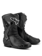 Alpinestars Stella SMX-6 V3 Drystar Boots, Women’s Performance Riding Boots, Black and Silver, waterproof microfiber upper with TPU protection, race-derived design for track and street
