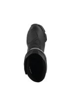 Alpinestars Stella SMX-6 V3 Drystar® Boots, Women's Performance Riding Boots, Black, top-down view showing the padded interior opening and the textured microfiber upper with a protective shifter pad