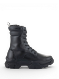 Alpinestars Ava Stiefel, Damen-Motorradstiefel, Urban, Schwarz, robustes Vollleder mit markanter erhöhter Sohle.