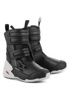 Alpinestars Stella RT-7 Touring Drystar Damenstiefel, Motorradstiefel, Schwarz und Weiß, mit doppelten Klettverschlüssen und Doppelreißverschluss-Einstieg, strapazierfähige Mikrofaser- und Textilkonstruktion, weiße robuste Stollensohle mit TPF-Schutz, Adventure-taugliches Design