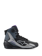 Alpinestars Stella Faster-4 Schuhe, Damen-Motorradschuhe, Schwarz und Violett, Mikrofaser-Konstruktion, CE-zertifizierter Straßenschutz.