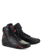 Alpinestars Stella Faster-4 Schuhe, Damen-Motorradschuhe, Schwarz und Diva Pink, technisches High-Top-Design mit Schnürverschluss und verstellbarem Riemen, mit Alpinestars-Logo und leuchtend pinkfarbenen Akzenten, elegantes Schutzschuhwerk für Straßenfahrten