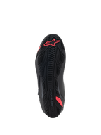 Alpinestars Stella Faster-4 Schuhe, Sohlenansicht von unten, Schwarz und Diva Pink, mit strukturiertem Gummiprofil, Alpinestars-Logo an der Ferse, integrierte Verstärkung für Halt, strapazierfähige Außensohle für das Motorradfahren