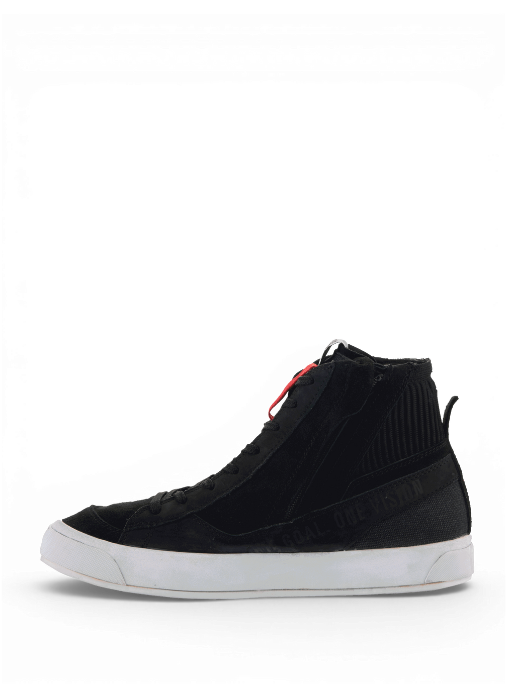 Alpinestars Stated Shoes, Black and White Men's Urban Motorcycle Riding Shoes, Suede and Canvas, CE Certified.
