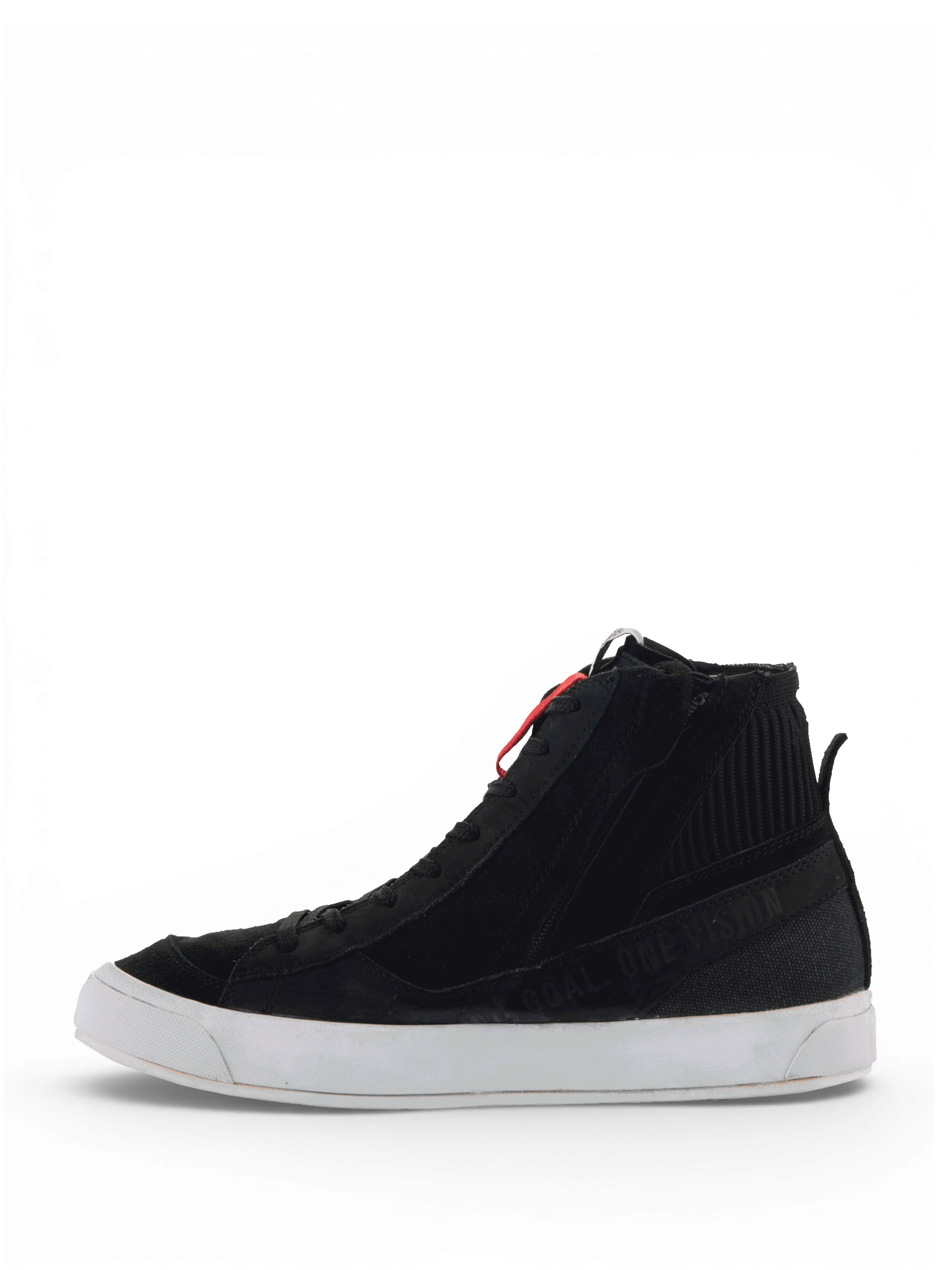 Alpinestars Stated Shoes, Black and White Men's Urban Motorcycle Riding Shoes, Suede and Canvas, CE Certified.