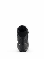 Alpinestars Faster-4 Drystar® Schuhe, Motorradschuhe, Schwarz Cool Gray, Rückansicht mit verstärkter Ferse, gepolstertem Schaftrand und reflektierenden Details, wasserdichte Mikrofaser-Konstruktion für sportliches Fahren