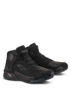 Alpinestars CR-X Drystar® Riding Shoes, wasserdichte Motorradschuhe, Schwarz Schwarz, sportliches Design mit Laufschuh-Passform, mit internen Knöchelscheiben, Schalthebelverstärkung und robuster Gummiaußensohle für urbanen Fahr- und Gehkomfort