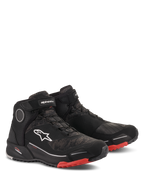 Alpinestars CR-X Drystar Motorradschuhe, Motorradschuhe, Schwarz Camo Rot, hohes sportliches Design mit wasserdichter Membran, weißes Astars-Logo an der Seite, rote Akzente an der Außensohle und Zehenpartie, Urban- und Adventure-Touring-Stil
