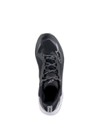 Alpinestars Meta XR V2 Schuhe, Sportswear-Schuhe, Schwarz, Weiß und Dunkelgrau, Draufsicht mit atmungsaktivem Mesh-Obermaterial und gemusterten Schnürsenkeln, weißes Stern-Logo, sportliche Freizeitschuhe