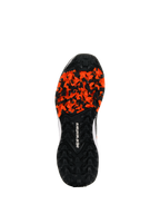 Alpinestars Meta XR V2 Schuhe, robuste Gummiaußensohle, Schwarz und Orange, mit griffigem Stollenprofil für schmutzige Untergründe, weißes Alpinestars-Logo, ölbeständig und anatomisch optimiert für Offroad-Grip