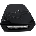 Alpinestars Supertech M10/M8 Helm Hinterer Belüftungsrahmen, Helm-Zubehör, Schwarz Glänzend, geprägtes Stern-Logo auf der Oberseite, silberner Gittereinsatz aus Drahtgeflecht, trapezförmige Belüftungskomponente für Offroad-Helme
