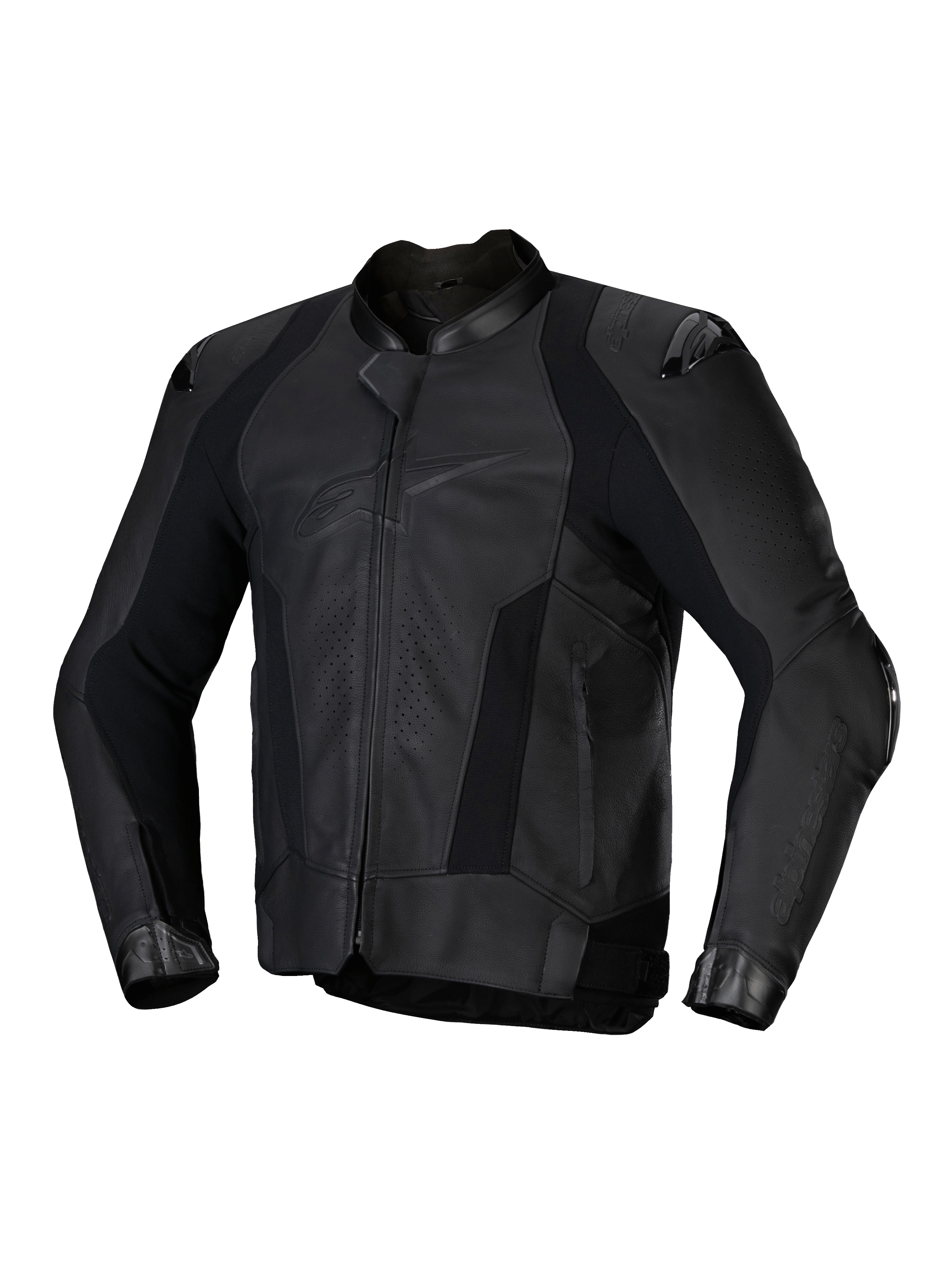 Alpinestars Missile V3 Leather Jacket, Men's Racing and Sport Motorcycle Jacket, Black, CE Certified premium bovine leather with Tech-Air Ready design