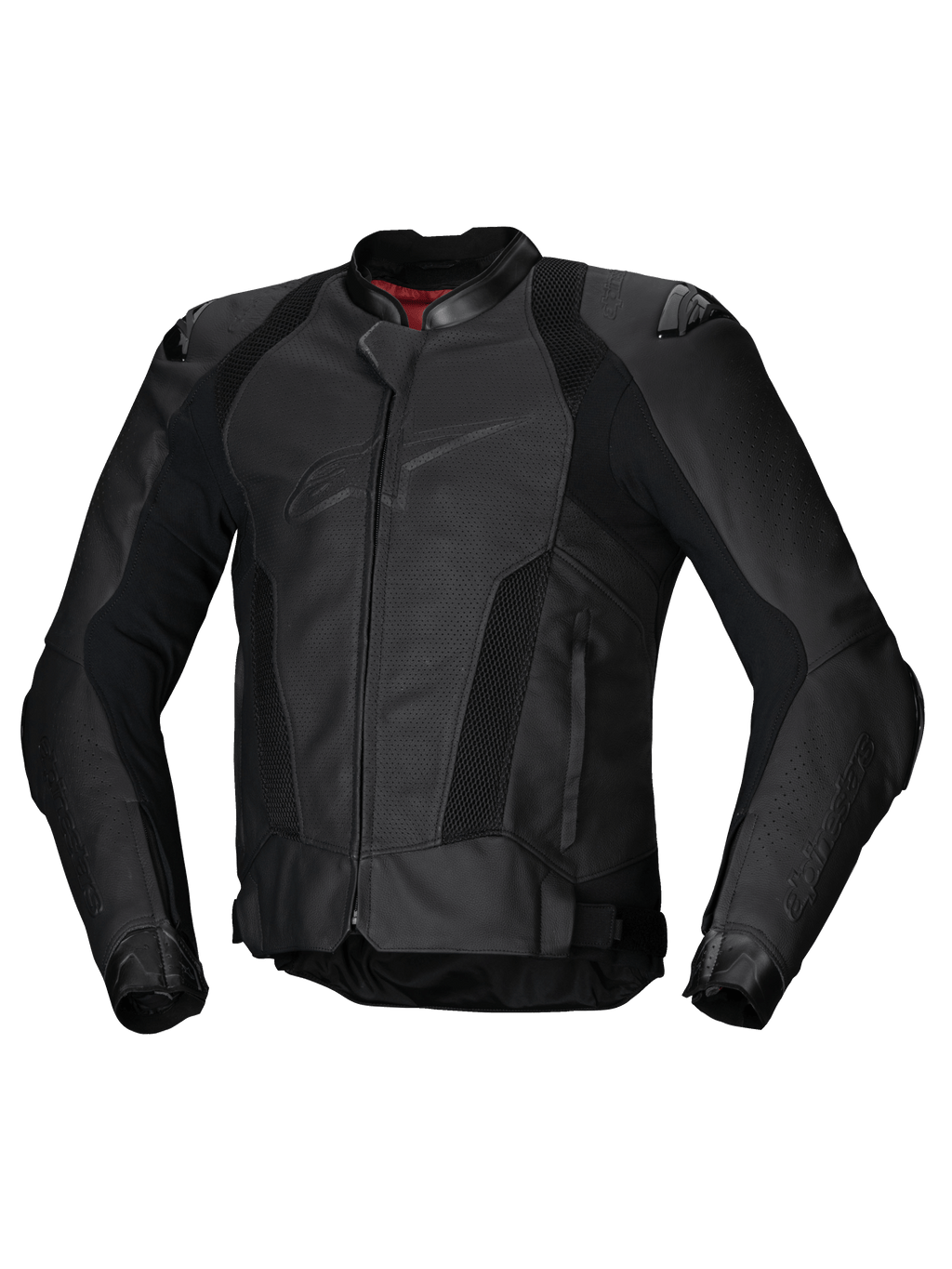 Alpinestars Missile V3 Airflow Leather Jacket, Men's Racing Sport Motorcycle Jacket, Black, perforated premium bovine leather with CE certification and Tech-Air compatibility