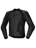 Alpinestars Missile V3 Airflow Leather Jacket, Men's Racing Sport Motorcycle Jacket, Black, perforated premium bovine leather with CE certification and Tech-Air compatibility