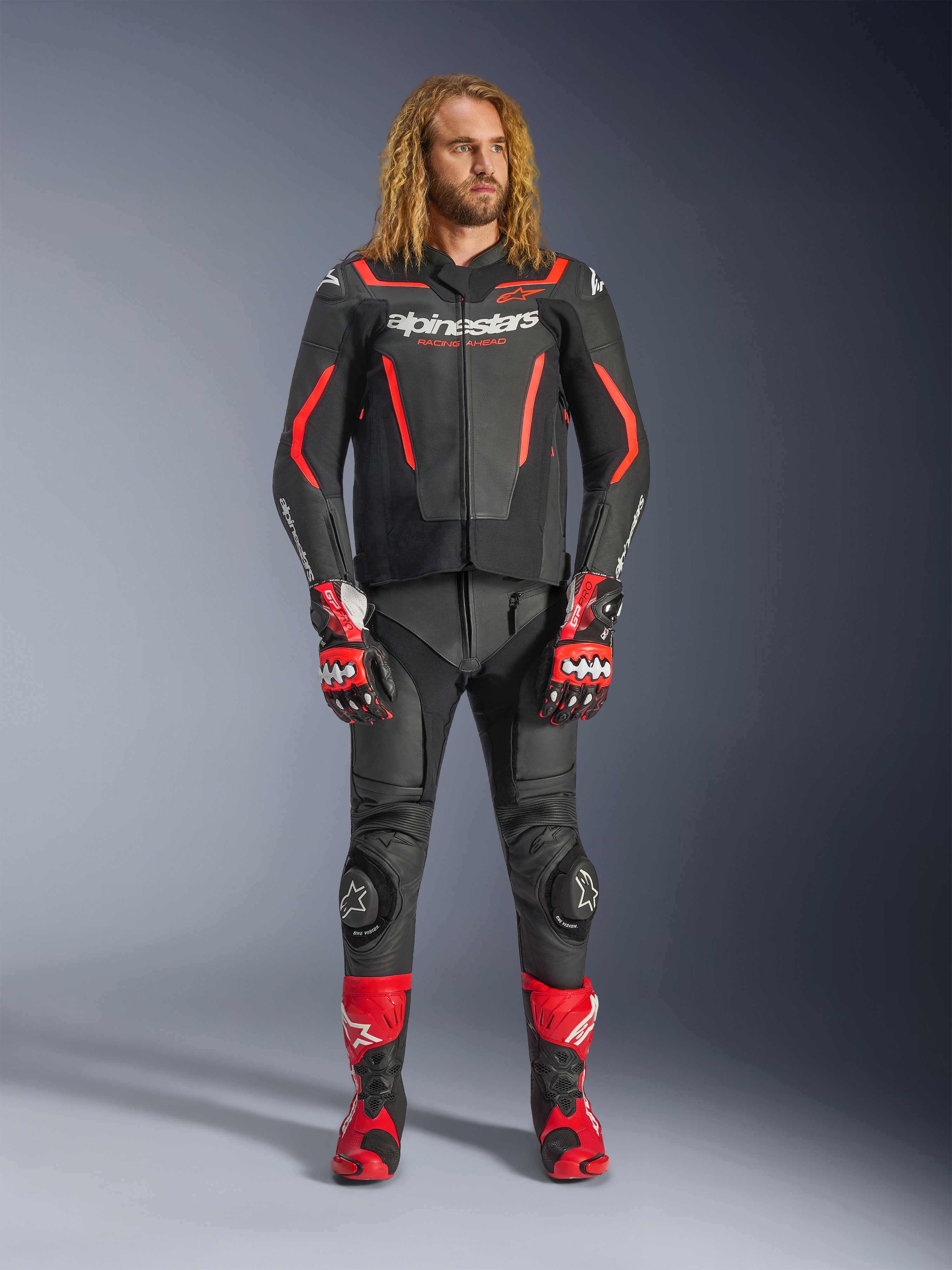 GP Force V2 Leather - Motorcycle Jacket | Alpinestars®
