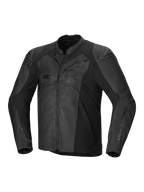 Alpinestars Faster V3 Leather Jacket, Men's Motorcycle Racing Jacket, Black, CE Certified, premium leather construction with stretch panels