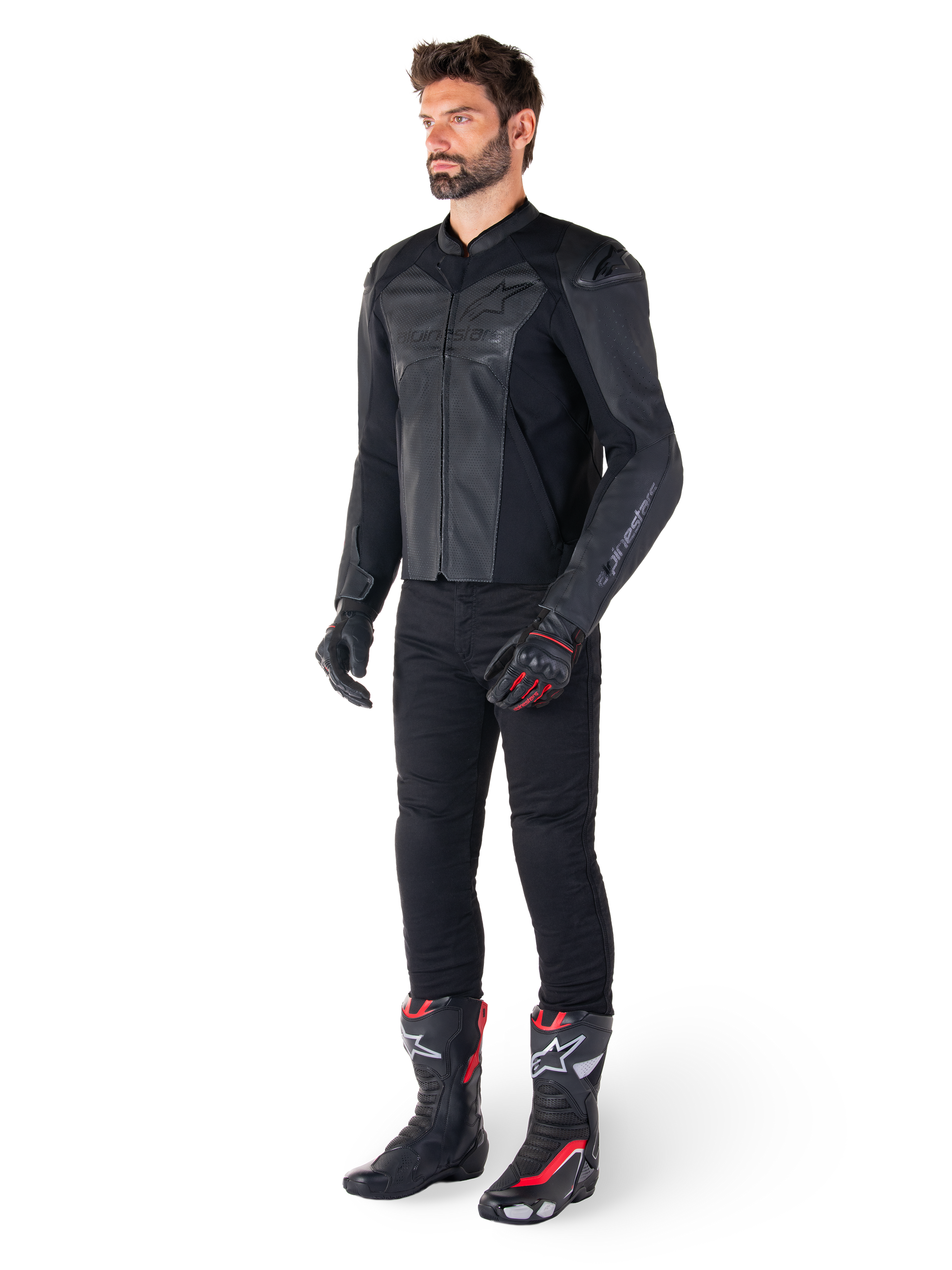 Faster V3 Airflow - Black Motorcycle Jacket | Alpinestars® Faster V3 Airflow - Black Motorcycle Jacket | Alpinestars®