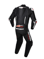 Alpinestars GP-R7 1-Piece Leather Suit, black and white Tech-Air ready racing gear with aerodynamic speed hump.
