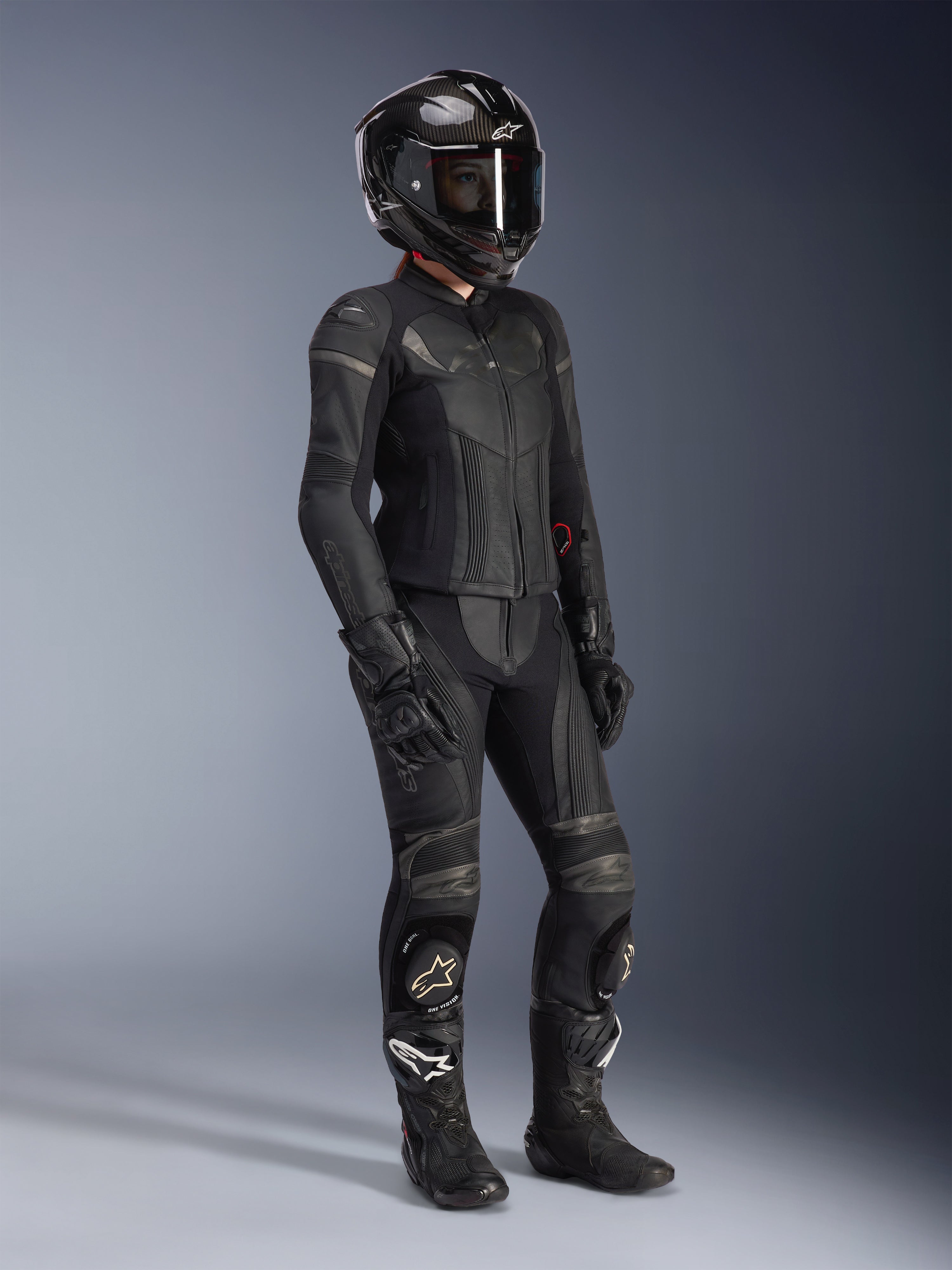 Stella GP Plus 2-Piece - Black Motorcycle Suit | Alpinestars®