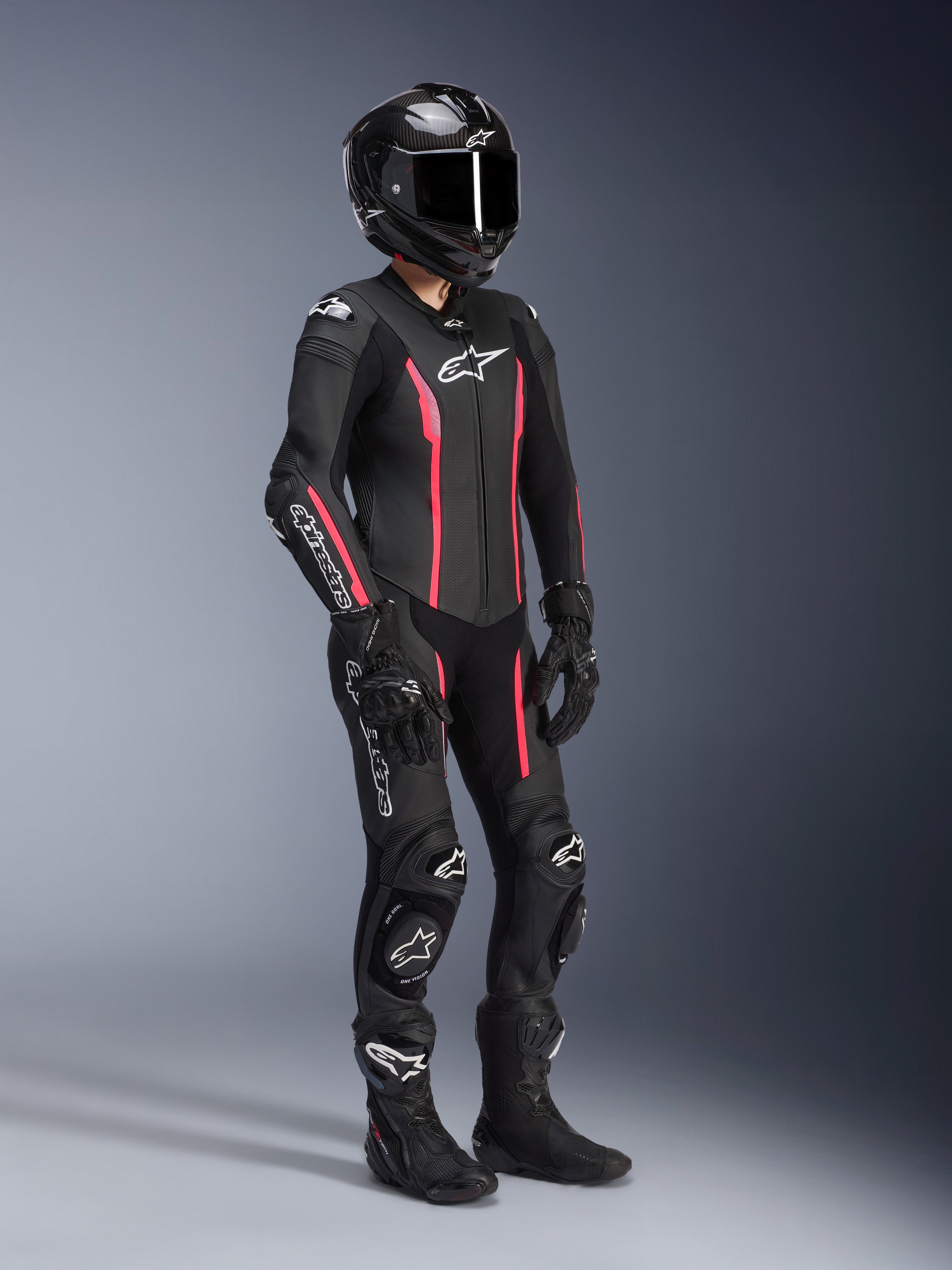 Damen Stella Missile V2 1-Piece - Schwarz Motorrad Anzug