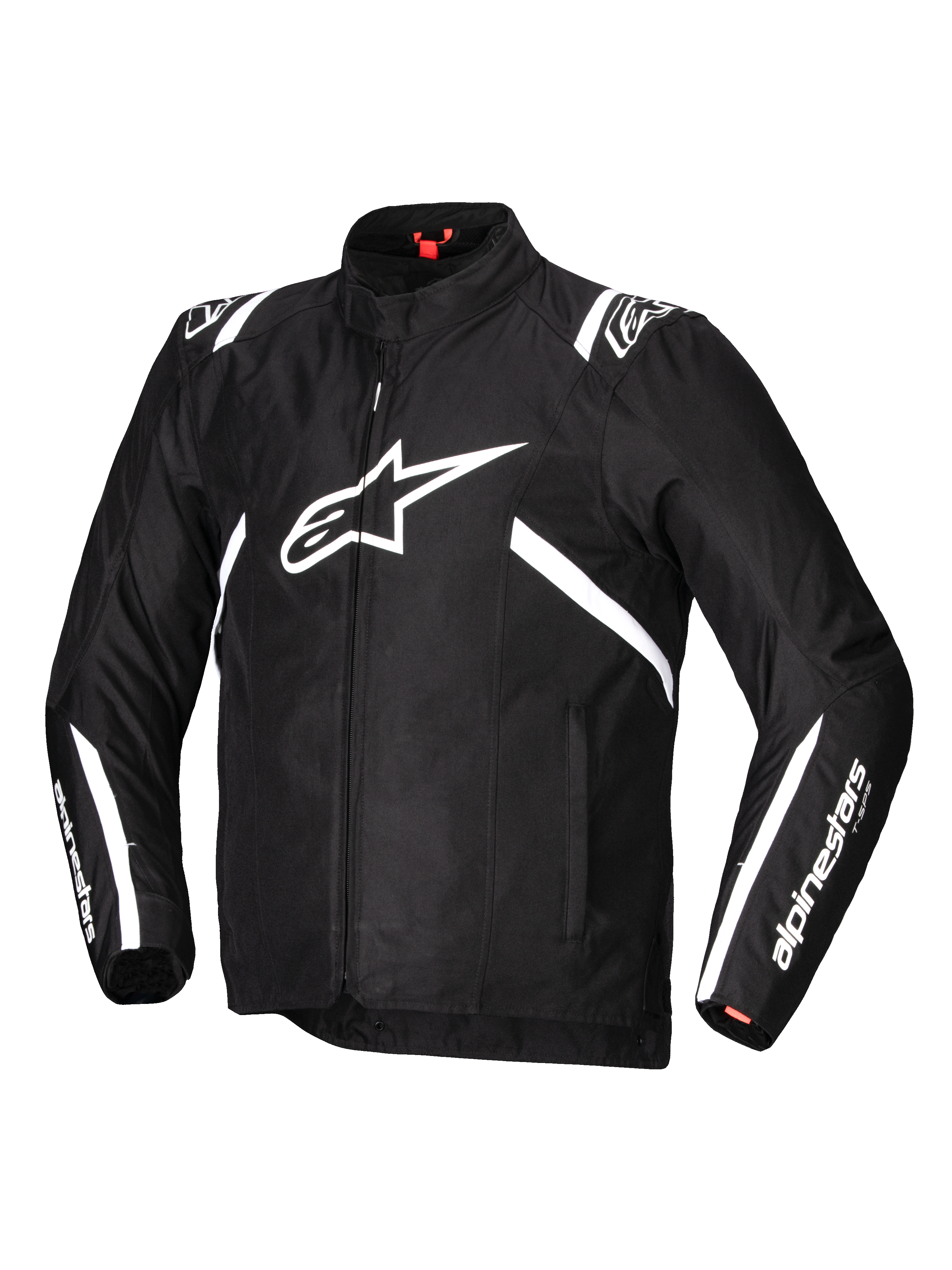 Alpinestars T-SPS V2 Wasserdichte Jacke, Herren-Motorradtextiljacke in Schwarz und Weiß, mit strapazierfähigem 600D-Polyestergewebe, CE-zertifiziertem Nucleon Flex Plus Schutz und Tech-Air®-Vorbereitung