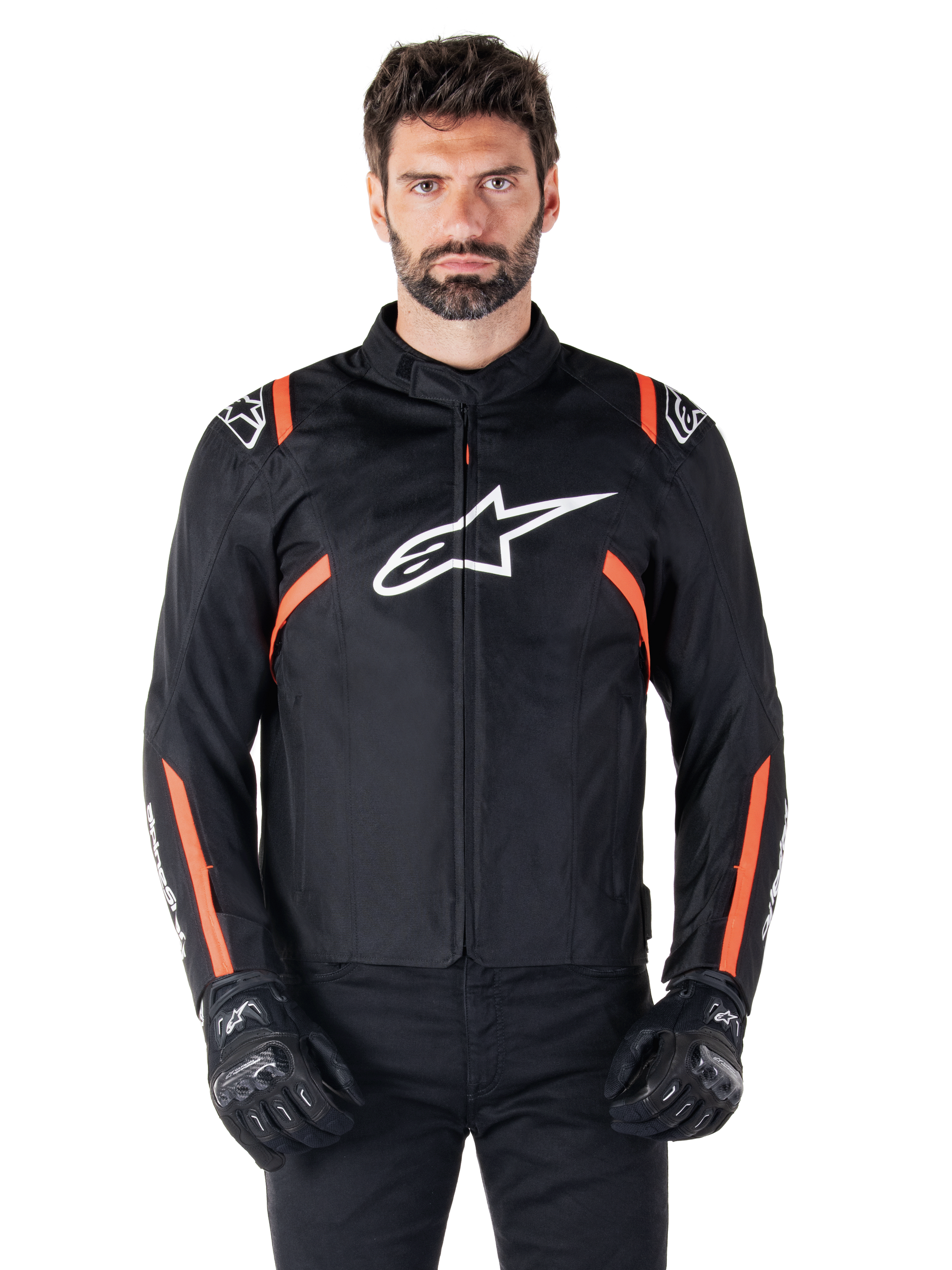 L Schwarz Weiß Rot Fluo