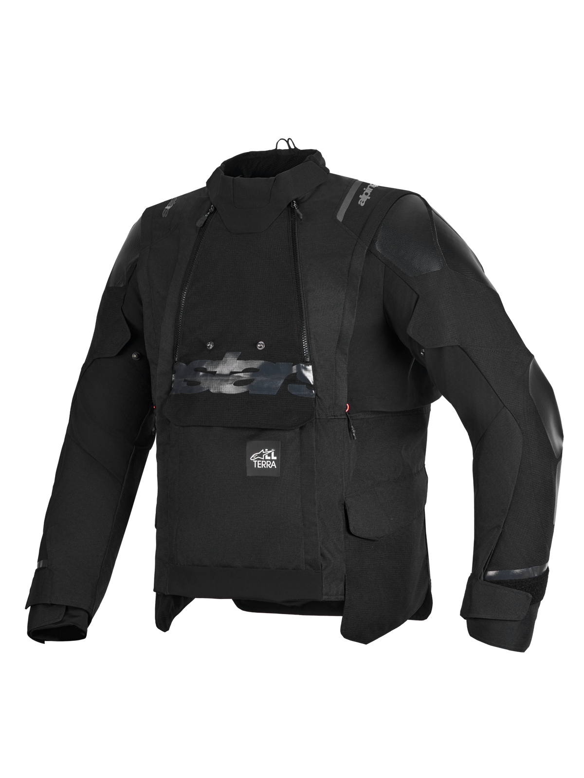 Alpinestars Harok V 2 Drystar Jacke, All-Terrain-Abenteuer-Motorradjacke, Schwarz, CE-zertifiziert mit wasserdichter Drystar-Membran und Belüftungskonstruktion