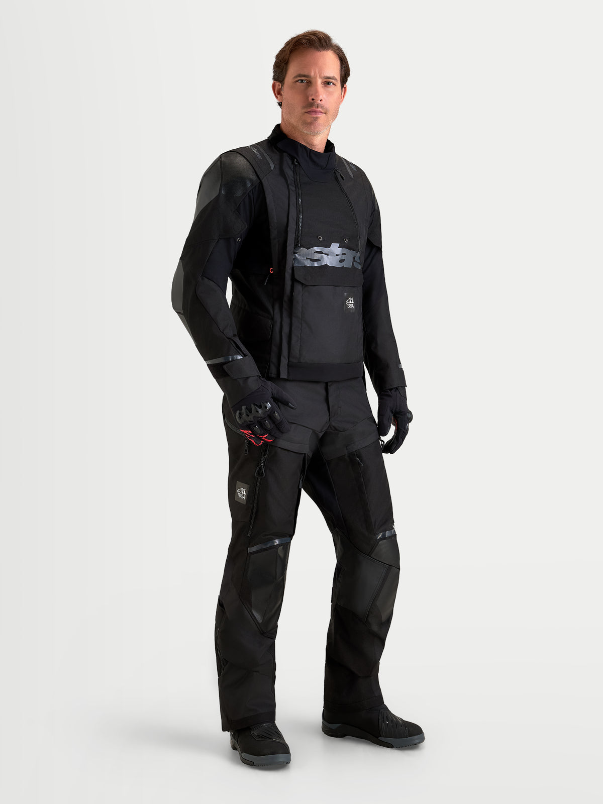 Alpinestars Harok V 2 Drystar Jacke, Herren-Motorradjacke, Schwarz, All-Terrain-Adventure, CE-zertifiziert mit modularer Belüftung