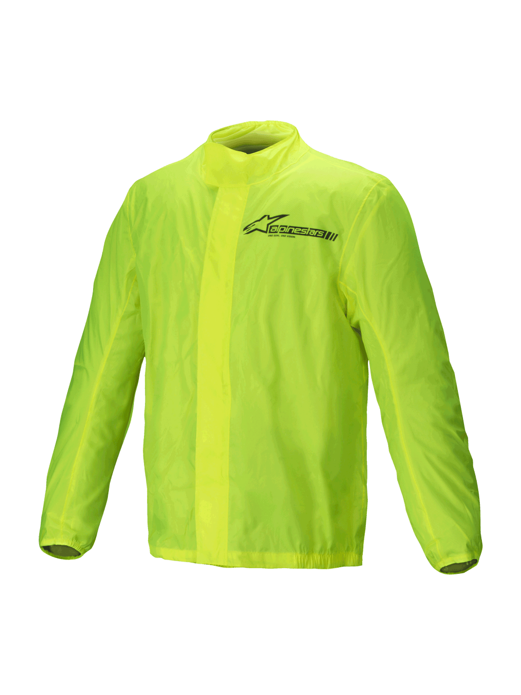 Alpinestars Hurricane Rain V2 Jacke, wasserdichte Motorrad-Regenjacke, Gelb Fluo, leichtes packbares Design mit reflektierenden Alpinestars-Details