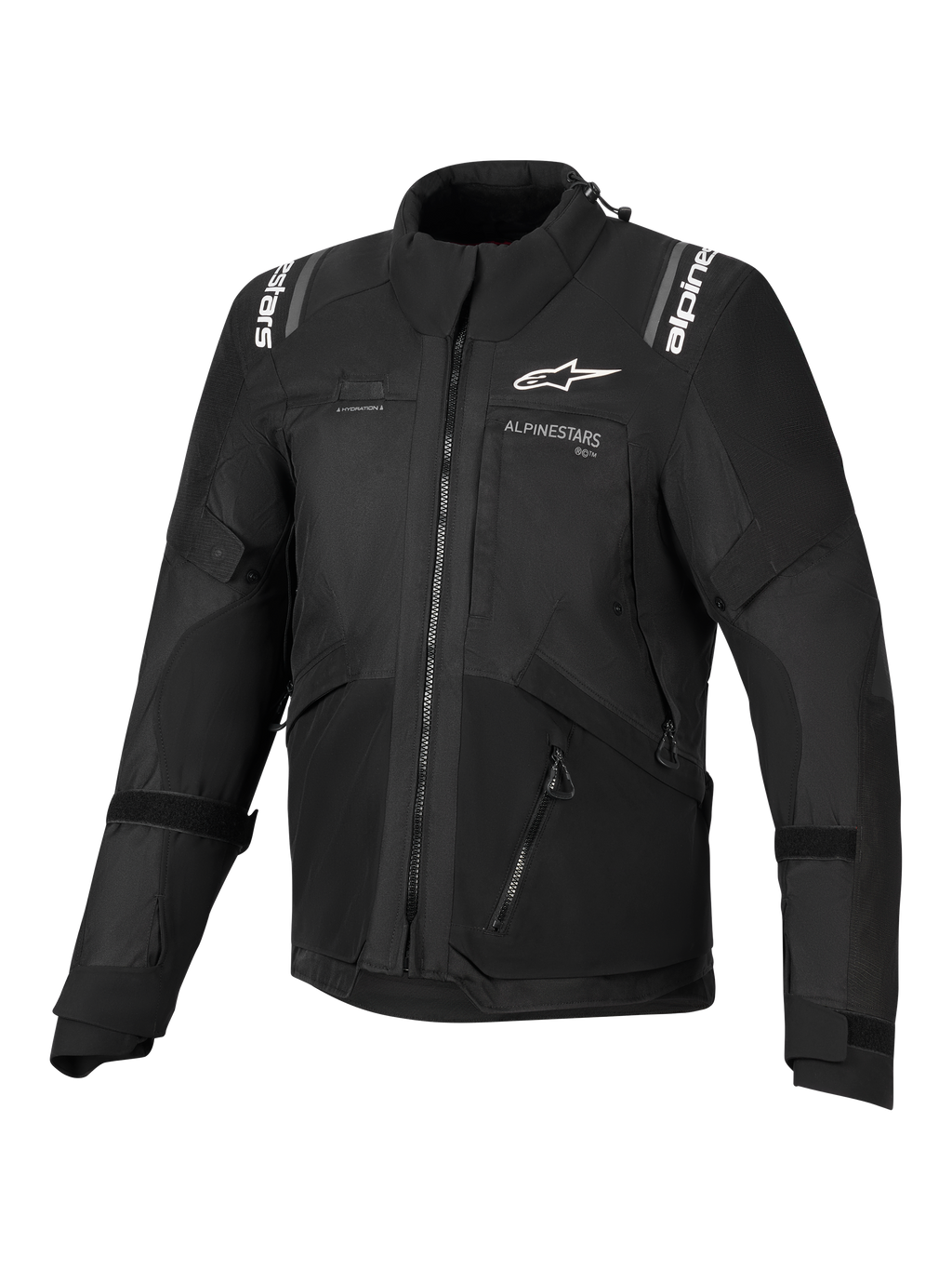 Alpinestars Andes V4 Drystar® Jacke, Adventure-Touring-Motorradjacke für Herren, Schwarz, wasserdichte Textilkonstruktion mit CE-zertifiziertem Schutz und reflektierenden Details